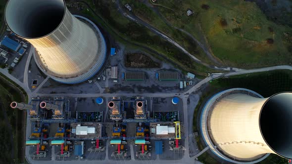 Aerial View Natural Gas Power Plant