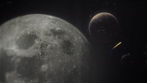 Realistic Moon Space - QHD Background