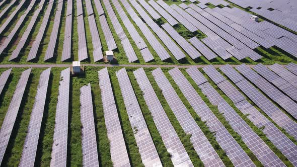 Solar power station in montain