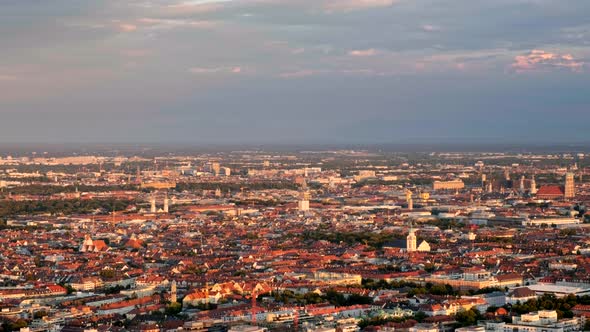 Aerial View of Munich in Germany
