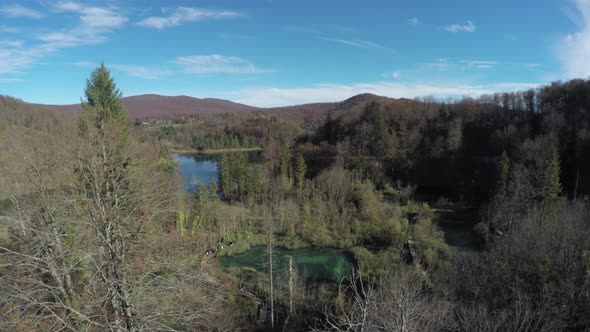 Aerial of Plitvice National Park