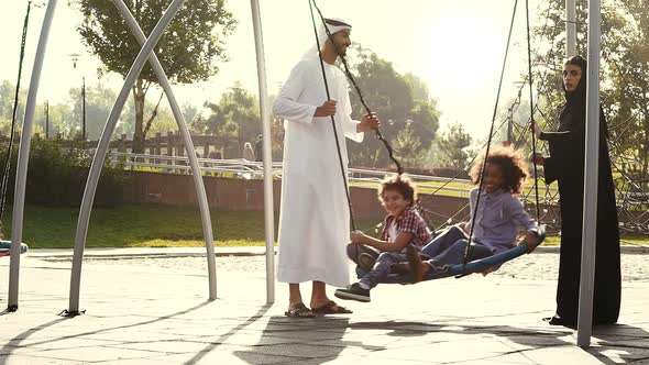 Arabian Family at the park