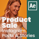 Product Sale Instagram Posts And Stories - VideoHive Item for Sale