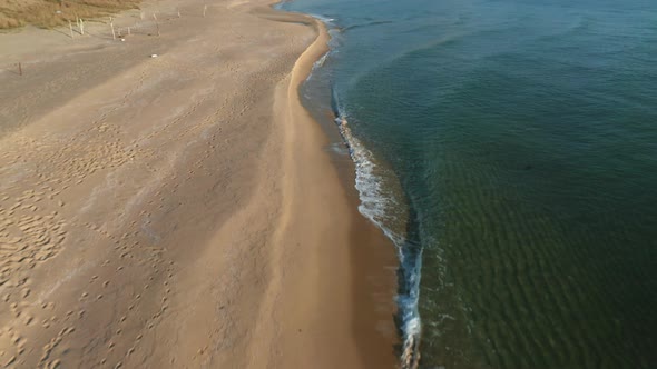 Sandy beach with turquoise sea