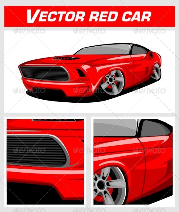 Vector Red Car
