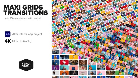 Maxi Grid Transitions Video Wall 4K