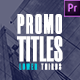 Promo Titles | Lower Thirds - VideoHive Item for Sale