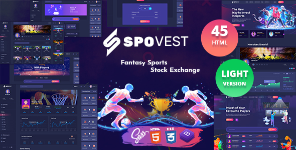 Spovest - Fantasy Sports Stock Exchange HTML template