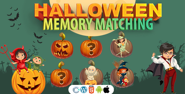Halloween Memory Matching Game (Construct 3 | C3P | HTML5) Halloween Game