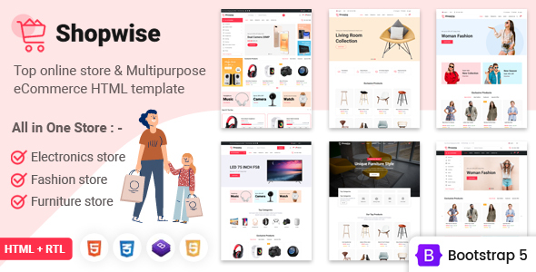 Shopwise - eCommerce Multipurpose Bootstrap 5 HTML Template