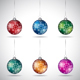 Christmas Balls with Silver Strings - GraphicRiver Item for Sale