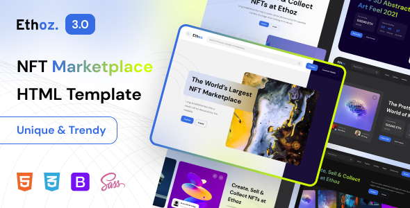 Ethoz - NFT Marketplace HTML Template