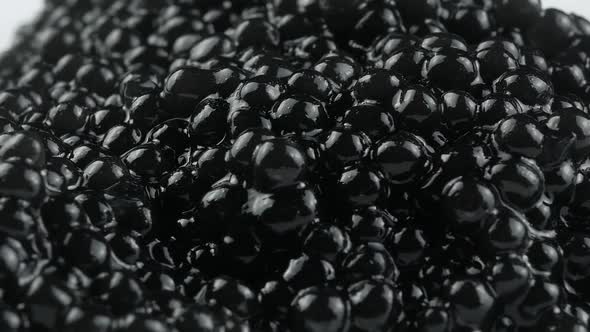 Black caviar. Texture.