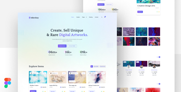 Tokenbay - NFT Marketplace Figma UI Template