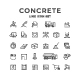 Set Line Icons of Concrete - GraphicRiver Item for Sale