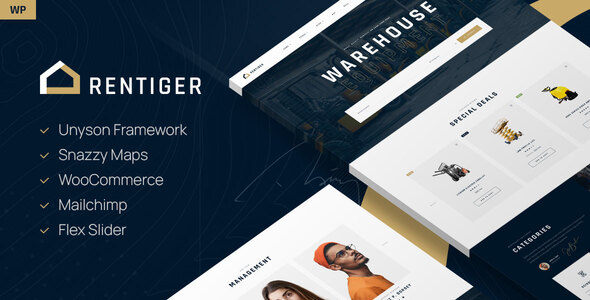Rentiger - Warehouse equipment WordPress Theme