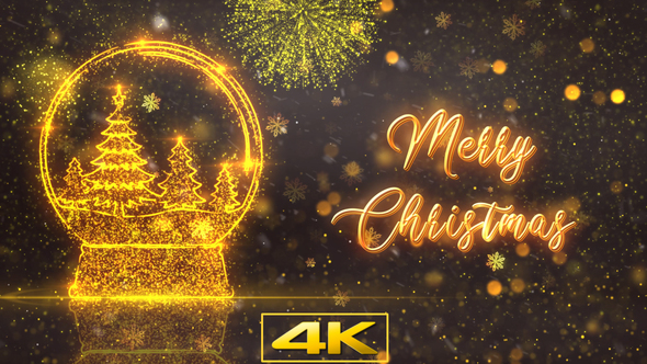 Merry Christmas Snow Globe V2 alt