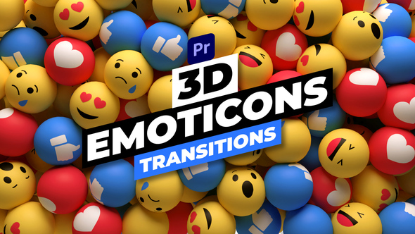 3D Emoticons Transitions for Premiere Pro