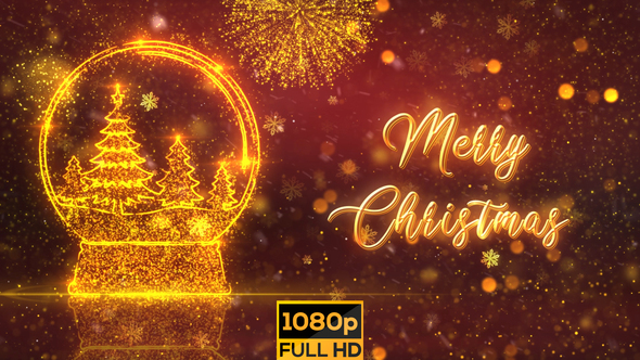 Merry Christmas Snow Globe V1 alt