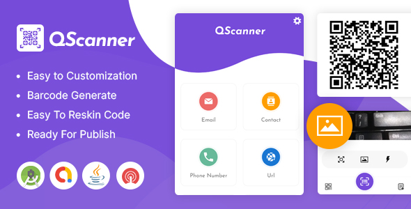 QScanner – Multipurpose QR Barcode Scanner & Generator | Admob | OneSignal Push Notification