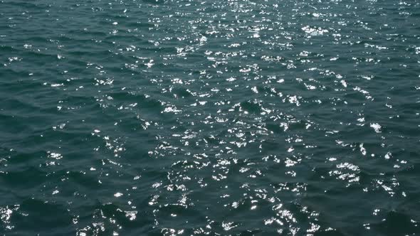 Starry Turquoise water of mediterranean sea near Rhodes mandraki port in Greece