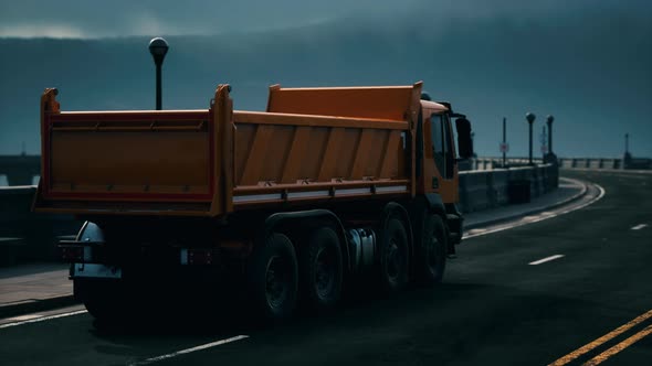 Big Lorry Truck on the Bridge