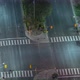 High Up Birds Eye View Of Downtown City Street Time Lapse Of Traffic - VideoHive Item for Sale