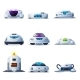 Vacuum Cleaner Robots VCR Droids Set Robotic Bot - GraphicRiver Item for Sale