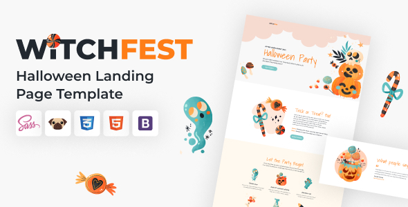 Witchfest - Halloween Landing Page Template