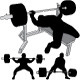 Power lifters exercising vector silhouettes - GraphicRiver Item for Sale