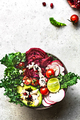 Avocado  with Kale ,Beet and Pomegranate Salad - PhotoDune Item for Sale