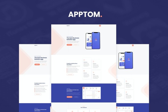 Apptom - App & Software Showcase Elementor Template Kit
