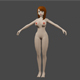 Base 3D Model Girl Character  SEN - 3DOcean Item for Sale