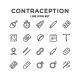Set Line Icons of Contraception - GraphicRiver Item for Sale