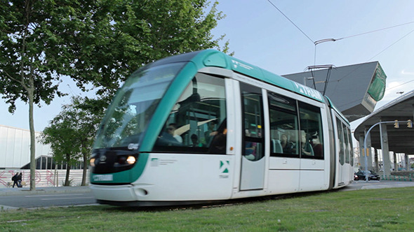 Tram In Barcelona