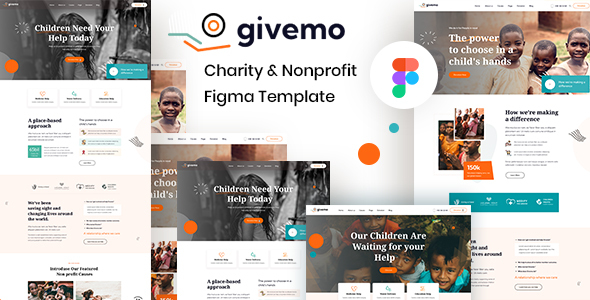 Givemo - Charity & Nonprofit Figma Template