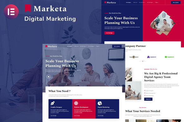 Marketa: Elevate Your Digital Presence with our Dynamic Agency Services Template Kit!