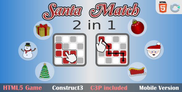 Santa Match 2 in 1 - HTML5 Casual Game