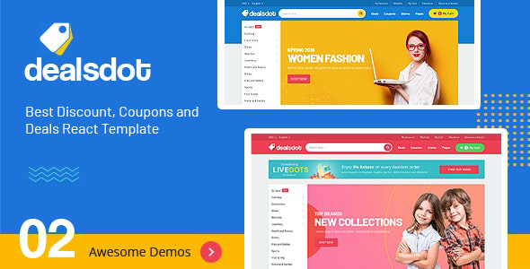 Dealsdot - Discount, Coupons and Deals React Redux Template