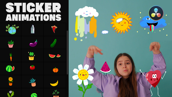 Nature Emoji Stickers Animations | DaVinci Resolve