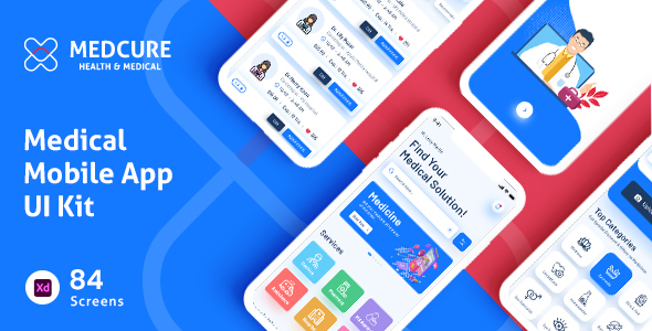 MEDCURE | Medical App UI Kit for XD