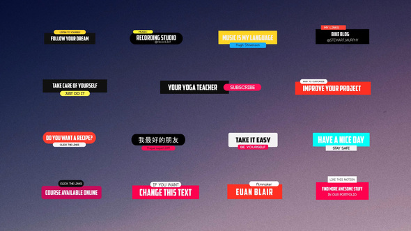 Dynamic Lower Third Pack || After Effects alt