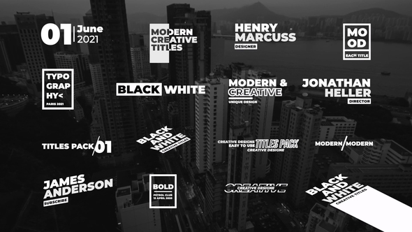 Modern Titles | After Effects alt