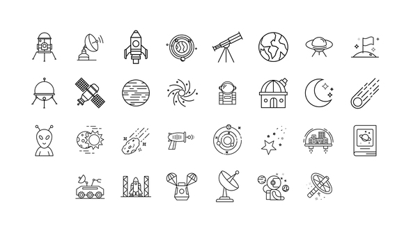 Space & Universe Line Icons
