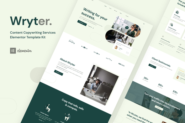 Boost Your Business with Wryter’s Premium Content Copywriting Services Elementor Template Kit