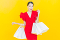 Portrait beautiful young asian woman smile with shopping bag - PhotoDune Item for Sale