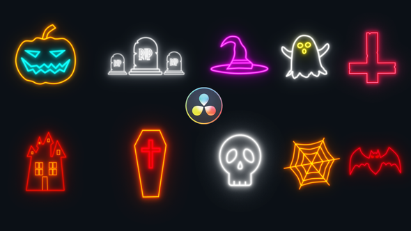 Halloween Neon Icons