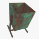 Old Rusty Trash Can Low-poly PBR model - 3DOcean Item for Sale