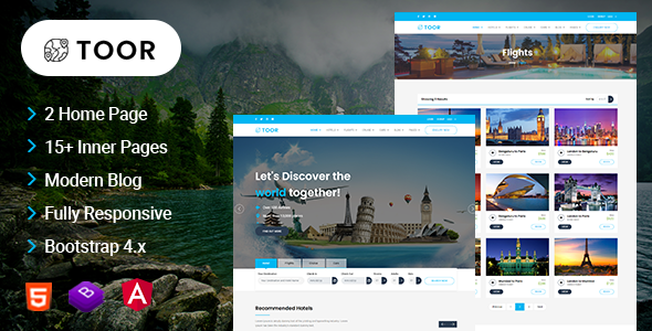 Toor - Travel Booking Angular Template