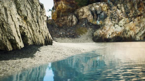 Baltic Sea Coast on the Rocky Island